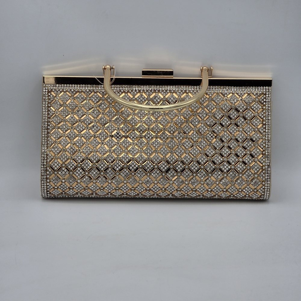 D'Margeaux Elegant Gold and Silver Clutch